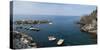 View of little harbor of Riomaggiore, La Spezia, Liguria, Italy-null-Stretched Canvas