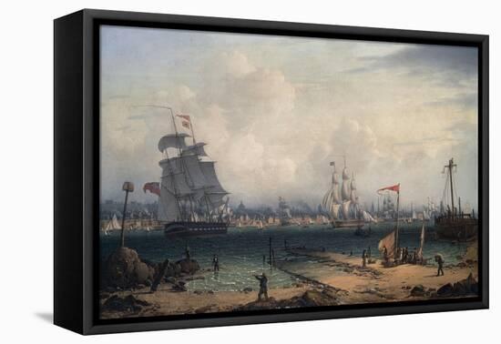 View of Liverpool, from Cheshire-Robert Salmon-Framed Stretched Canvas