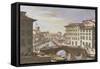 View of Livorno, New Venice District-Giuseppe Maria Terreni-Framed Stretched Canvas