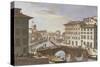 View of Livorno, New Venice District-Giuseppe Maria Terreni-Stretched Canvas