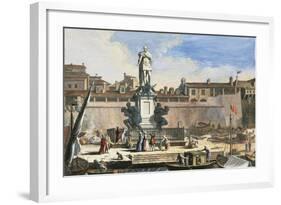 View of Livorno: Quattro Mori Monument-null-Framed Giclee Print