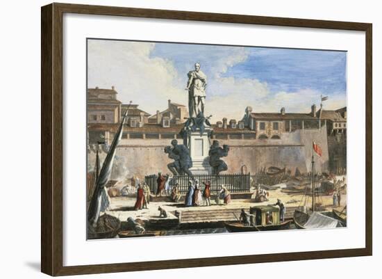 View of Livorno: Quattro Mori Monument-null-Framed Giclee Print