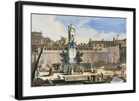 View of Livorno: Quattro Mori Monument-null-Framed Giclee Print