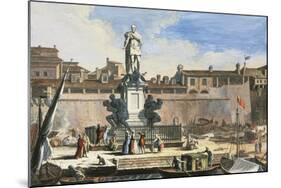 View of Livorno: Quattro Mori Monument-null-Mounted Giclee Print