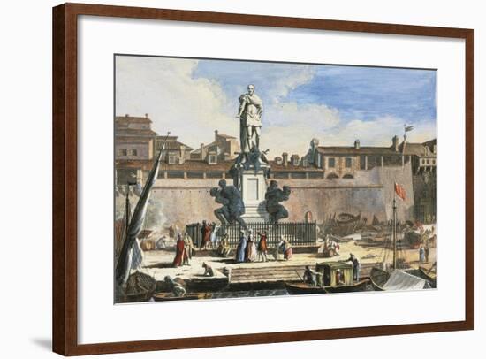 View of Livorno: Quattro Mori Monument-null-Framed Giclee Print