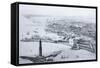 View of Livorno Showing the Lighthouse Beacon and the Port, Italy-null-Framed Stretched Canvas