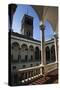 View of Loggia Maior of Ducal Palace with Grimaldina Tower in Background, Genoa, Liguria, Italy-null-Stretched Canvas