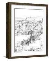 View of London, 16th Century-Anthonis van den Wyngaerde-Framed Giclee Print