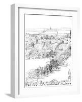 View of London, 16th Century-Anthonis van den Wyngaerde-Framed Giclee Print