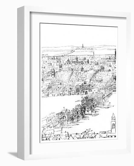 View of London, 16th Century-Anthonis van den Wyngaerde-Framed Giclee Print