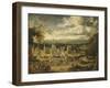 View of London and its Surroundings, England 18th Century-John Harris Valda-Framed Giclee Print