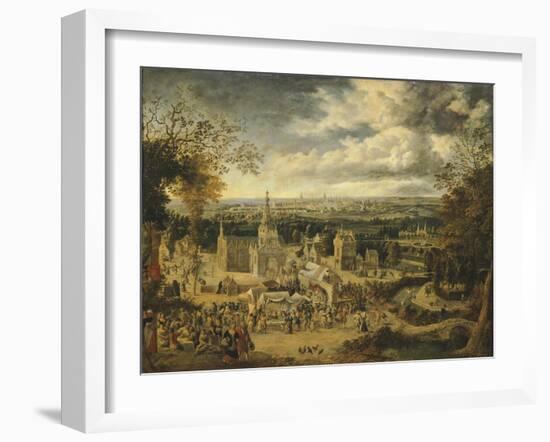 View of London and its Surroundings, England 18th Century-John Harris Valda-Framed Giclee Print