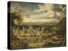 View of London and its Surroundings, England 18th Century-John Harris Valda-Stretched Canvas