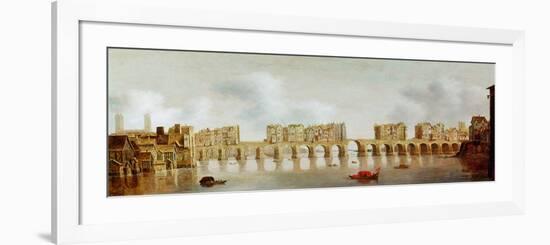 View of London Bridge, C.1632 (Oil on Panel)-Claude de Jongh-Framed Giclee Print