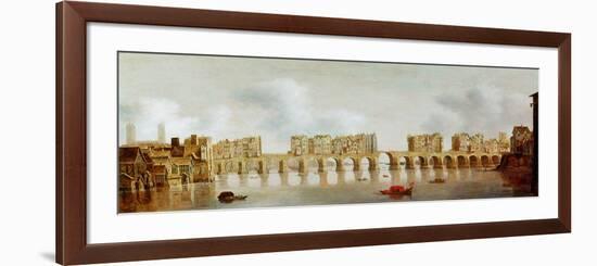 View of London Bridge, C.1632 (Oil on Panel)-Claude de Jongh-Framed Giclee Print