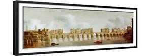 View of London Bridge, C.1632 (Oil on Panel)-Claude de Jongh-Framed Premium Giclee Print