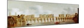 View of London Bridge, C.1632 (Oil on Panel)-Claude de Jongh-Mounted Premium Giclee Print