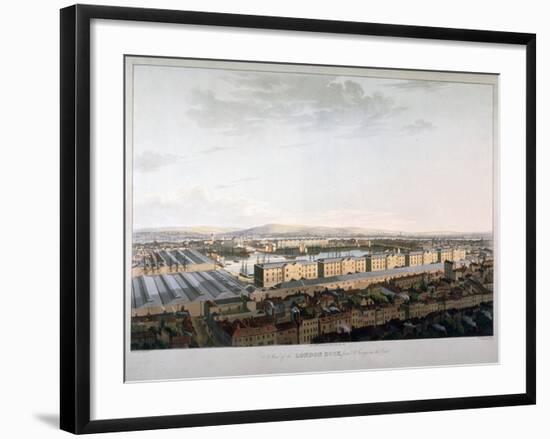 View of London Docks, 1816-Daniel Havell-Framed Giclee Print