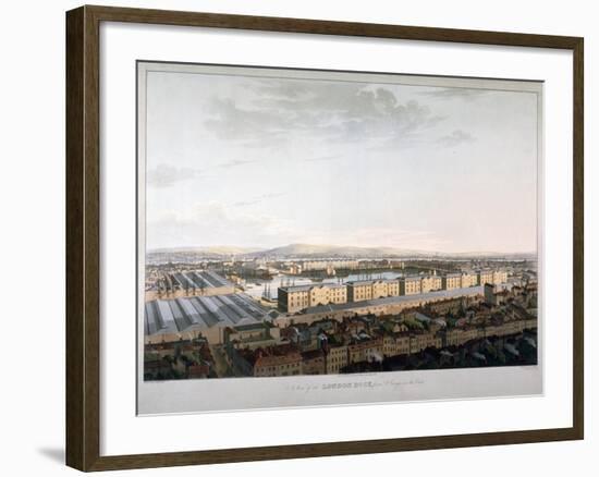 View of London Docks, 1816-Daniel Havell-Framed Giclee Print