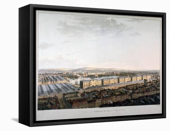 View of London Docks, 1816-Daniel Havell-Framed Stretched Canvas