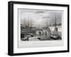 View of London Docks Looking West, Wapping, 1831-MJ Starling-Framed Giclee Print