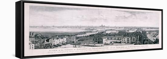 View of London from Islington, 1789-Johannes Swertner-Framed Stretched Canvas