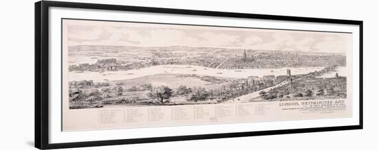 View of London from Southwark, 1543-Nathaniel Whittock-Framed Giclee Print