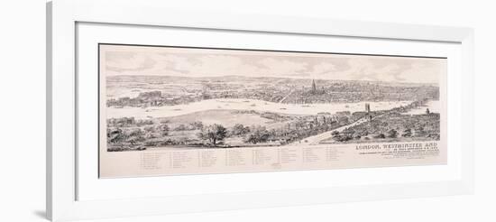 View of London from Southwark, 1543-Nathaniel Whittock-Framed Giclee Print