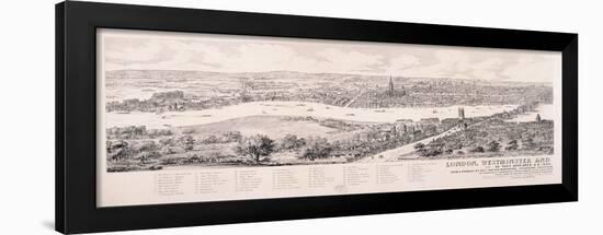 View of London from Southwark, 1543-Nathaniel Whittock-Framed Giclee Print