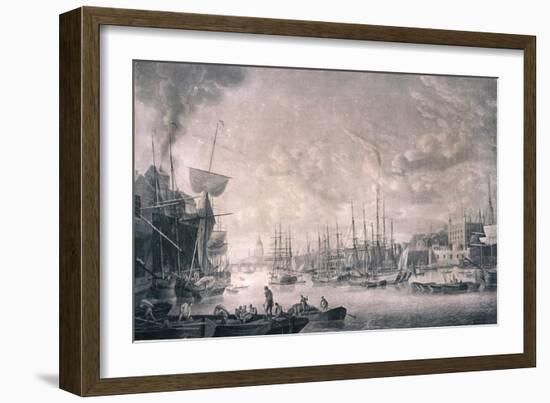View of London from the East, 1793-Robert Dodd-Framed Giclee Print