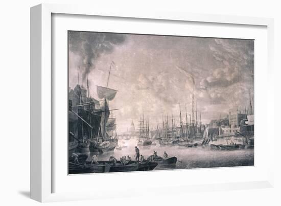 View of London from the East, 1793-Robert Dodd-Framed Giclee Print
