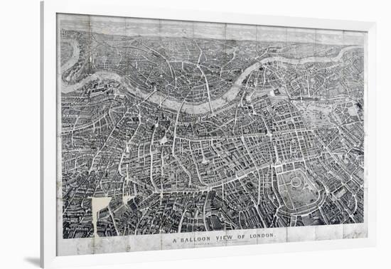 View of London from the North as Seen from a Balloon, 1851-John Henry Banks-Framed Giclee Print