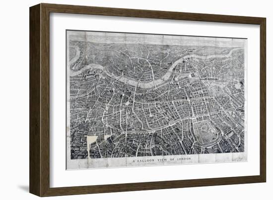 View of London from the North as Seen from a Balloon, 1851-John Henry Banks-Framed Giclee Print