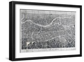 View of London from the North as Seen from a Balloon, 1851-John Henry Banks-Framed Giclee Print