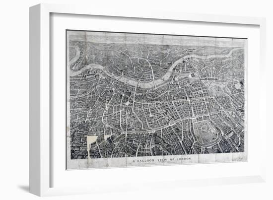 View of London from the North as Seen from a Balloon, 1851-John Henry Banks-Framed Giclee Print