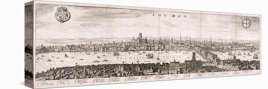 View of London from the South, 1638-Matthaus Merian-Stretched Canvas