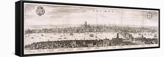 View of London from the South, 1638-Matthaus Merian-Framed Stretched Canvas