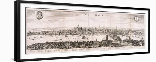 View of London from the South, 1638-Matthaus Merian-Framed Premium Giclee Print