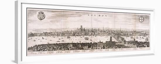 View of London from the South, 1638-Matthaus Merian-Framed Premium Giclee Print