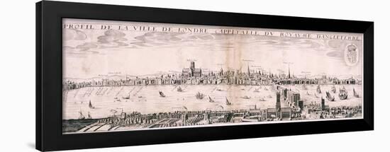 View of London from the South, 1643-Hugue Picart-Framed Giclee Print