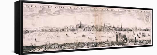 View of London from the South, 1643-Hugue Picart-Framed Stretched Canvas