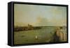 View of London with Thames, 1746/1747-Canaletto-Framed Stretched Canvas