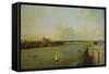 View of London with Thames, 1746/1747-Canaletto-Framed Stretched Canvas