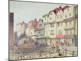 View of Long Lane, with Pigs in Pens in Part of Old Smithfield Market, 1844-null-Mounted Giclee Print