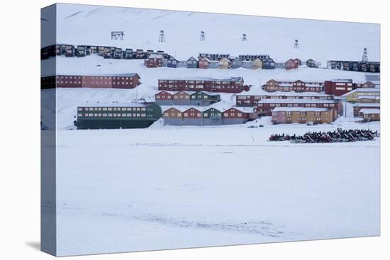 View of Longyearbyen, Spitsbergen, Svalbard, Arctic Circle, Norway, Scandinavia-Stephen Studd-Stretched Canvas