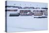 View of Longyearbyen, Spitsbergen, Svalbard, Arctic Circle, Norway, Scandinavia-Stephen Studd-Stretched Canvas