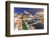 View of Lonsdale Quay in North Vancouver at dusk, Vancouver, British Columbia, Canada, North Americ-Frank Fell-Framed Photographic Print