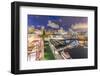 View of Lonsdale Quay in North Vancouver at dusk, Vancouver, British Columbia, Canada, North Americ-Frank Fell-Framed Photographic Print