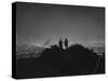 View of Los Angeles by Night from the Hills Above City-Alfred Eisenstaedt-Stretched Canvas