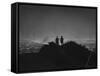 View of Los Angeles by Night from the Hills Above City-Alfred Eisenstaedt-Framed Stretched Canvas